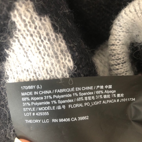 ❤️Sold❤️Theory Floral Sweater  Large - Picture 11 of 11